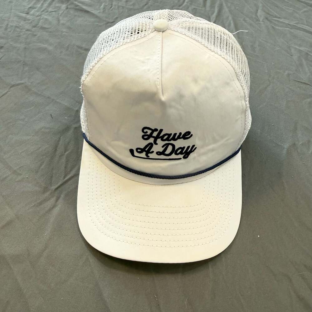Imperial Have A Day Golf Hat White Rope Trucker Mesh Snapback Adjustable Cap